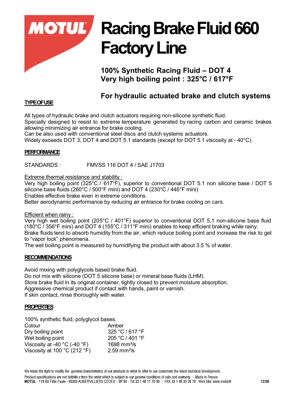 Remvloeistof Motul RBF 660DOT4 500ML