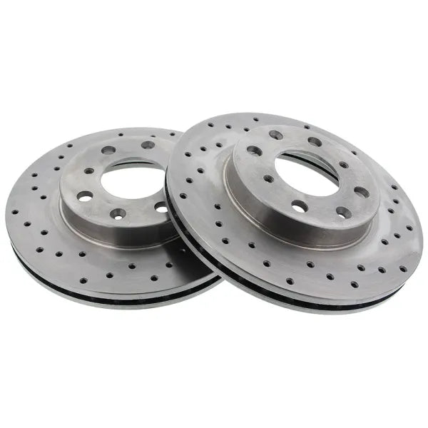 Front Brake Discs (240mm / 4x100) for Honda Civic EG4 Hatchback 1992–1996 1.5 DXI – Brakemax Drilled (BM-6117)