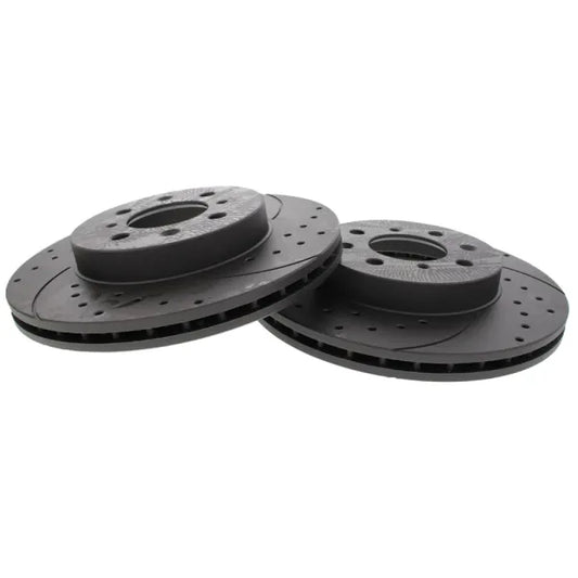 Front Brake Discs (262mm / 4x100) for Honda Civic EJ1 Coupe 1994–1996 1.6 ESI – Rotinger Drilled & Slotted