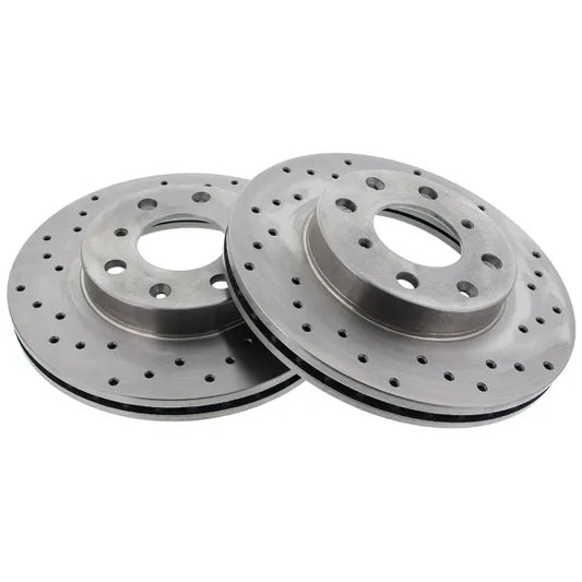 Front Brake Discs (240mm / 4x100) for Honda Civic EG5 Hatchback 1992–1996 1.6 ESi – Brakemax Drilled (BM-6117)