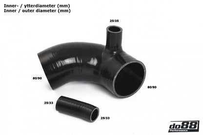 DO88 siliconen turbo-inlaatslangen