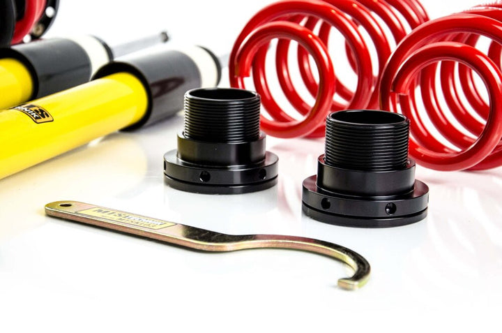 MTS Technik Street Schroefset voor Audi A3 Cabriolet (8P) 2008–2013 met camber plates – Goud