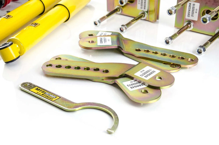 MTS Technik Schroefset Street Volkswagen Caddy IV Bestelwagen/MPV (SAA/SAH) 2015–2020 met camberplaten – Roestvrij staal (Inox)