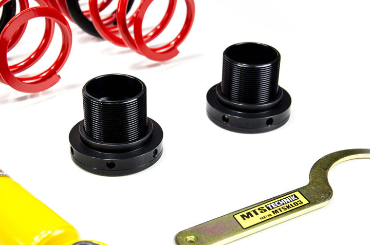 MTS Technik Schroefset Street Volkswagen Polo VI (AW/BZ/AE) 2017–2021 zonder camberplaten – Roestvrij staal (Inox)